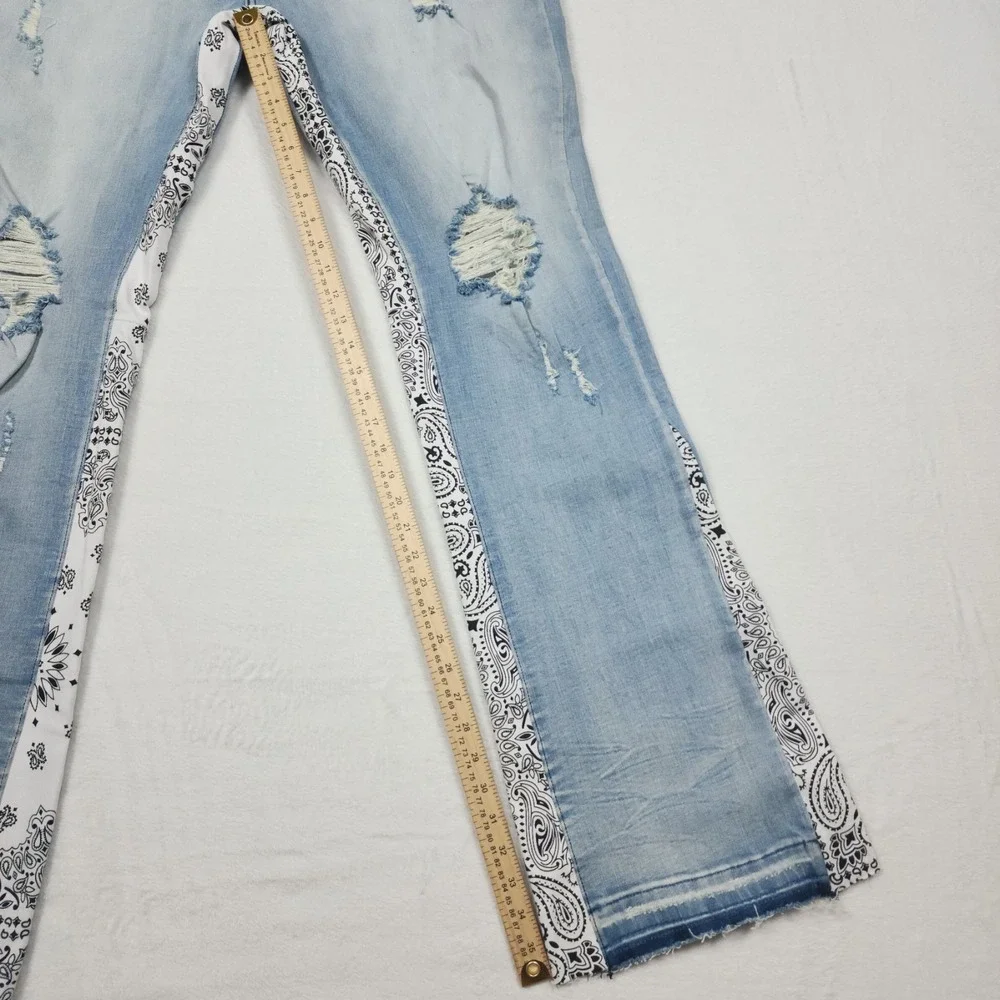 Rockstar Original Jeans Mens Size 44 Blue Distressed Stretch Denim Pants NWT